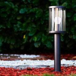 Borne Lumineuse Torsa Noir, 1 Lumiere