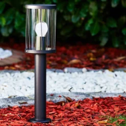 Borne Lumineuse Torsa Noir, 1 Lumiere