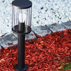 Borne Lumineuse Torsa Noir, 1 Lumiere
