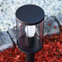 Borne Lumineuse Torsa Noir, 1 Lumiere