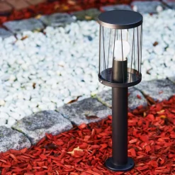 Borne Lumineuse Torsa Noir, 1 Lumiere