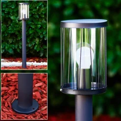 Borne Lumineuse Torsa Noir, 1 Lumiere