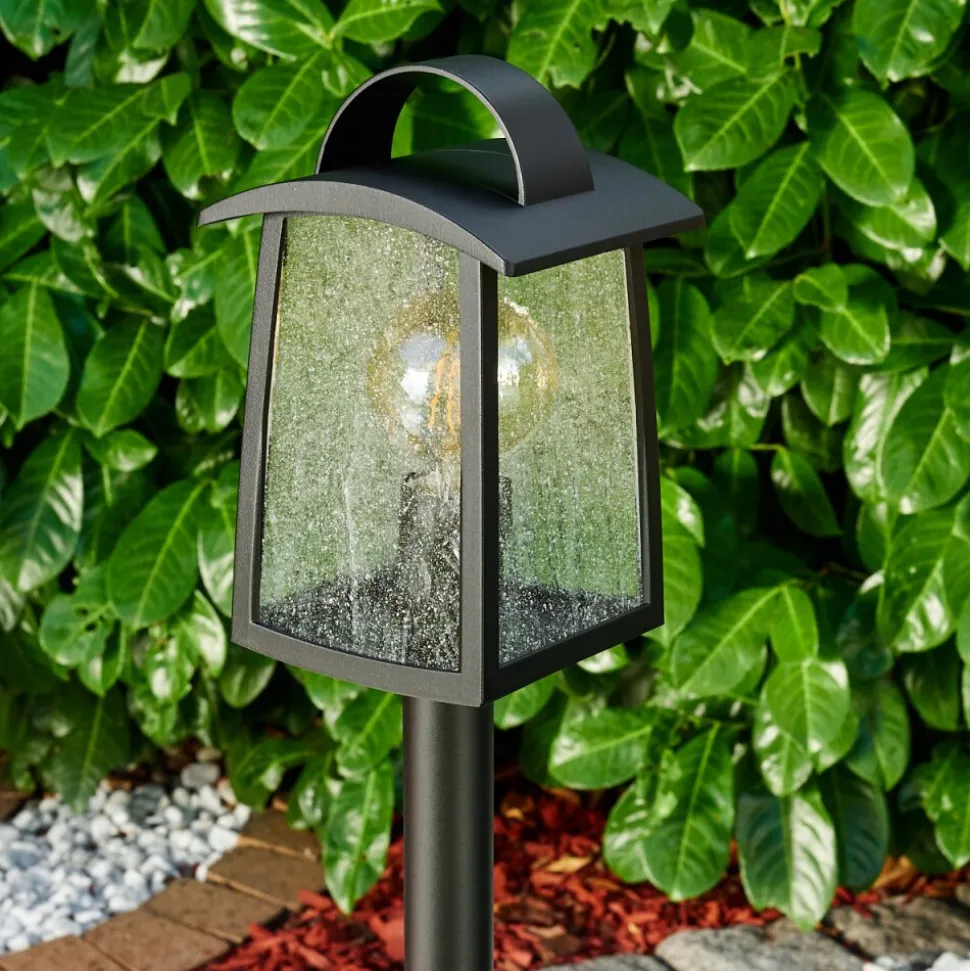 Borne Lumineuse Trosa Noir, 1 Lumiere