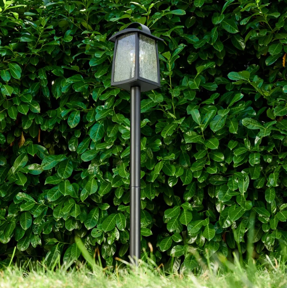 Borne Lumineuse Trosa Noir, 1 Lumiere