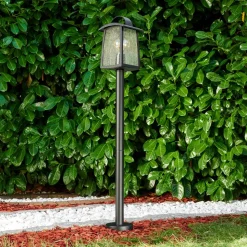 Borne Lumineuse Trosa Noir, 1 Lumiere