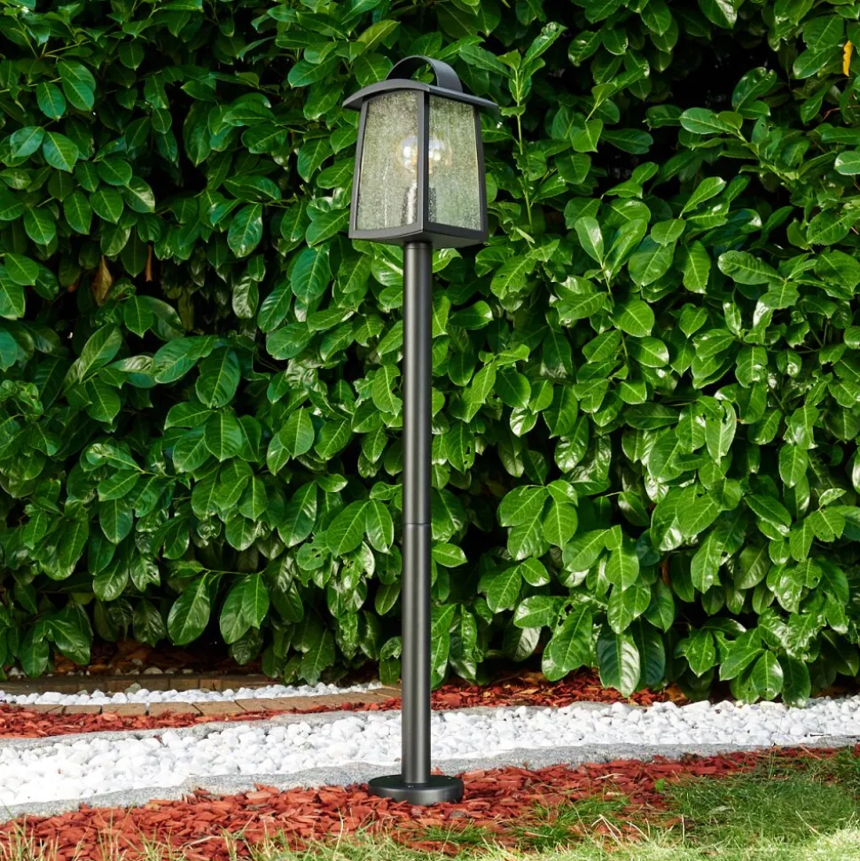Borne Lumineuse Trosa Noir, 1 Lumiere