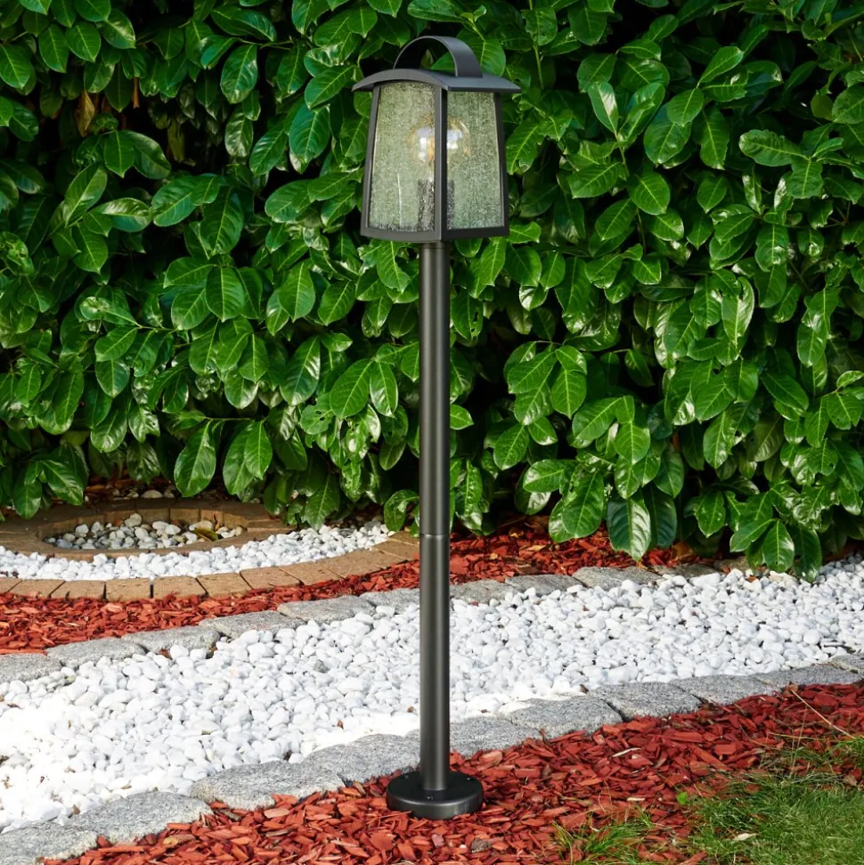 Borne Lumineuse Trosa Noir, 1 Lumiere