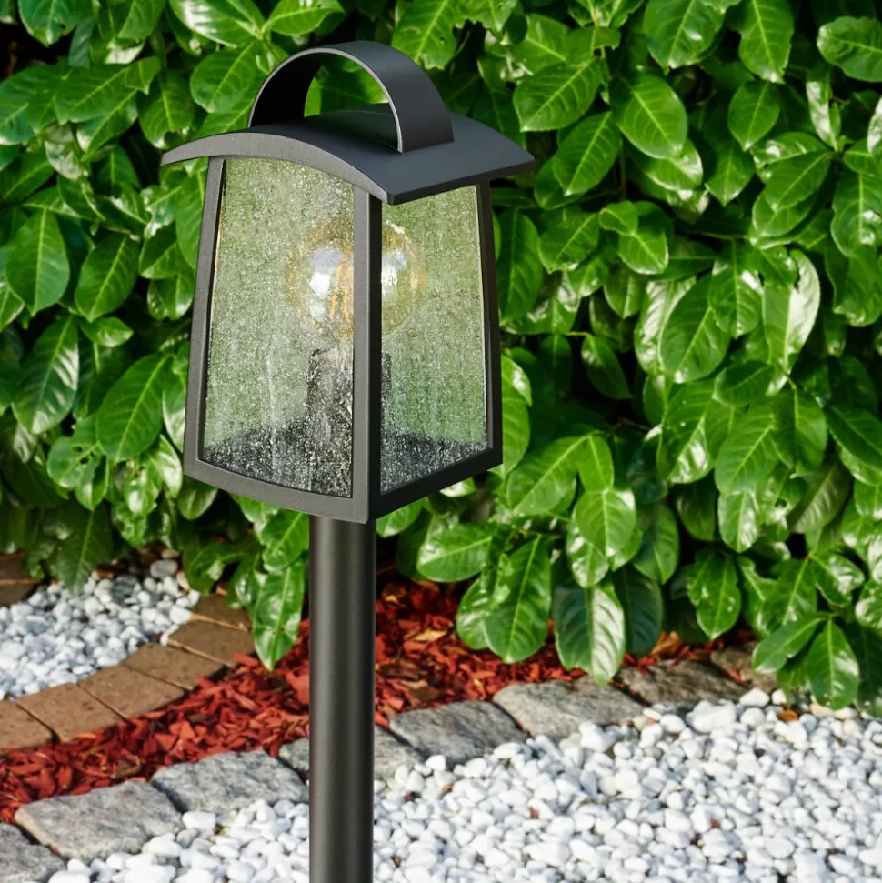 Borne Lumineuse Trosa Noir, 1 Lumiere