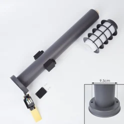 Borne Lumineuse Tunes Anthracite, 1 Lumiere