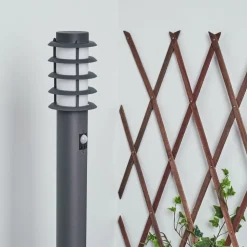 Borne Lumineuse Tunes Anthracite, 1 Lumiere, Detecteur De Mouvement
