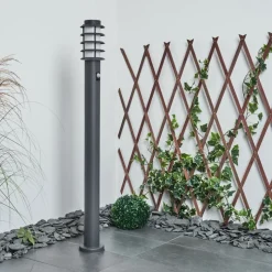 Borne Lumineuse Tunes Anthracite, 1 Lumiere, Detecteur De Mouvement