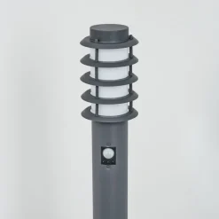 Borne Lumineuse Tunes Anthracite, 1 Lumiere, Detecteur De Mouvement