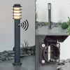 Borne Lumineuse Tunes Anthracite, 1 Lumiere, Detecteur De Mouvement
