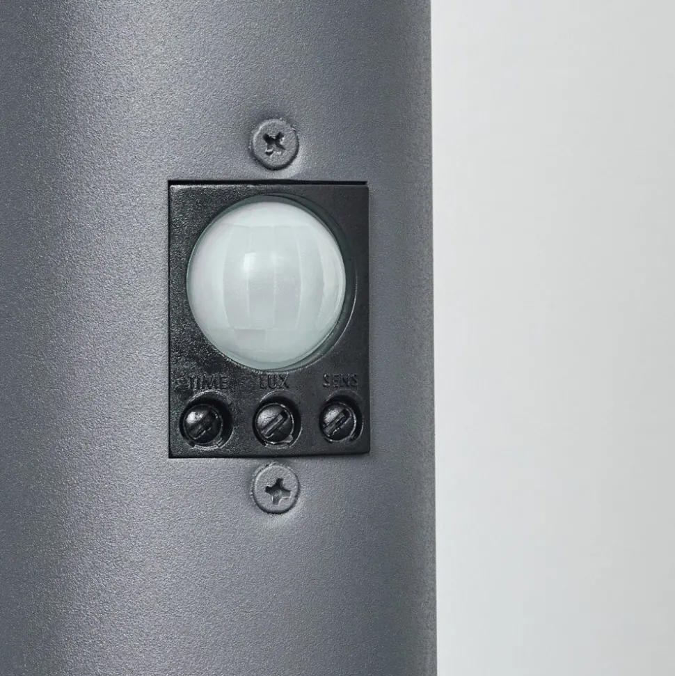 Borne Lumineuse Tunes Anthracite, 1 Lumiere, Detecteur De Mouvement