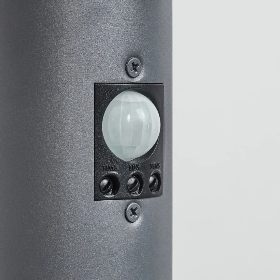 Borne Lumineuse Tunes Anthracite, 1 Lumiere, Detecteur De Mouvement