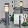 Borne Lumineuse Tunes Anthracite, 1 Lumiere, Detecteur De Mouvement
