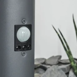 Borne Lumineuse Tunes Anthracite, 1 Lumiere, Detecteur De Mouvement