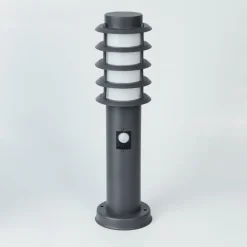 Borne Lumineuse Tunes Anthracite, 1 Lumiere, Detecteur De Mouvement