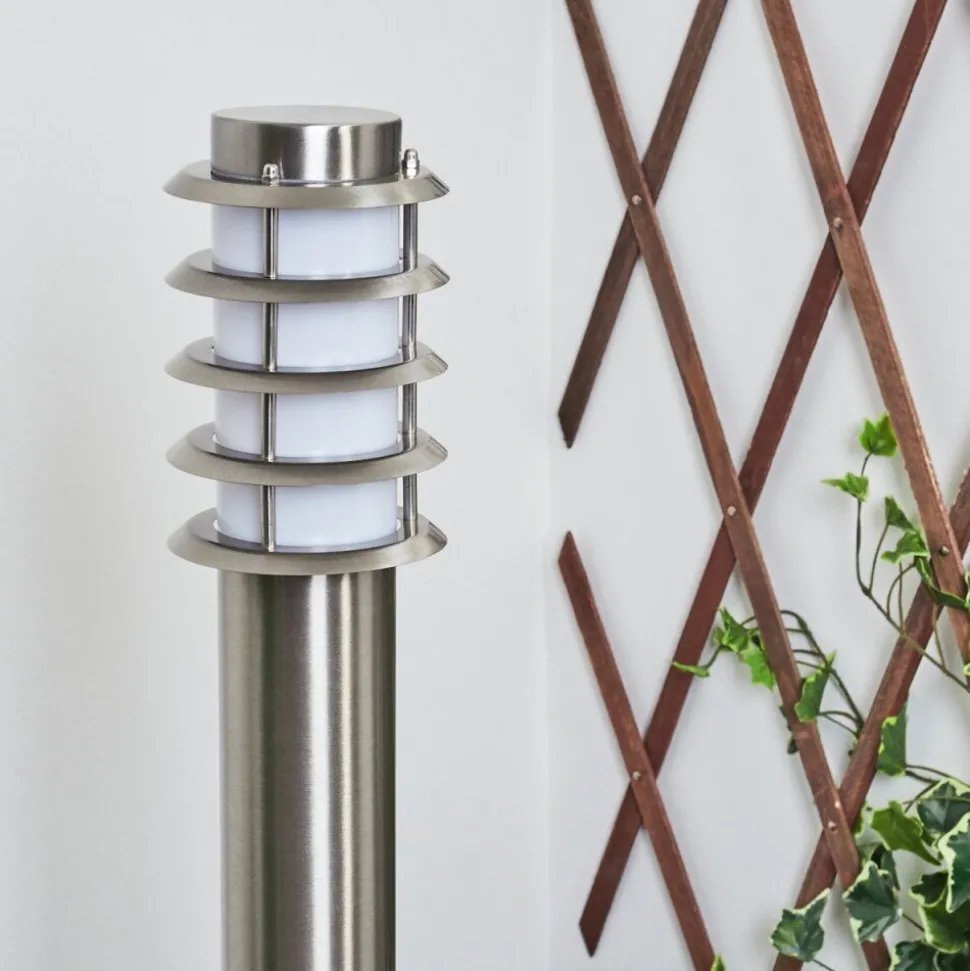 Borne Lumineuse Tunes Nickel Mat, 1 Lumiere