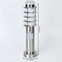 Borne Lumineuse Tunes Nickel Mat, 1 Lumiere