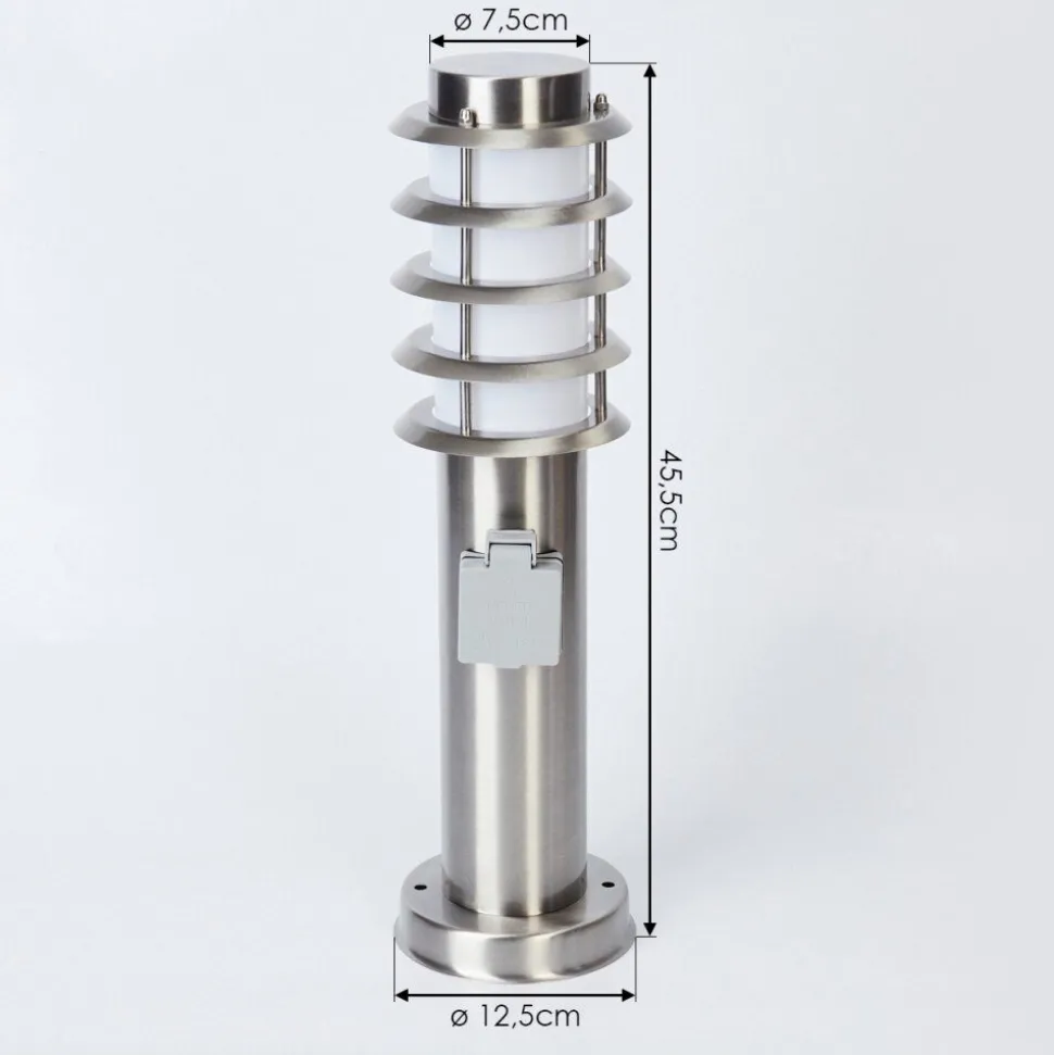 Borne Lumineuse Tunes Nickel Mat, 1 Lumiere