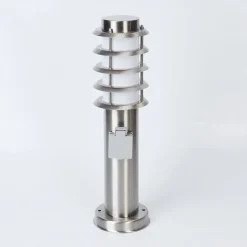 Borne Lumineuse Tunes Nickel Mat, 1 Lumiere