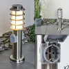 Borne Lumineuse Tunes Nickel Mat, 1 Lumiere