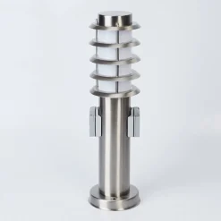Borne Lumineuse Tunes Nickel Mat, 1 Lumiere