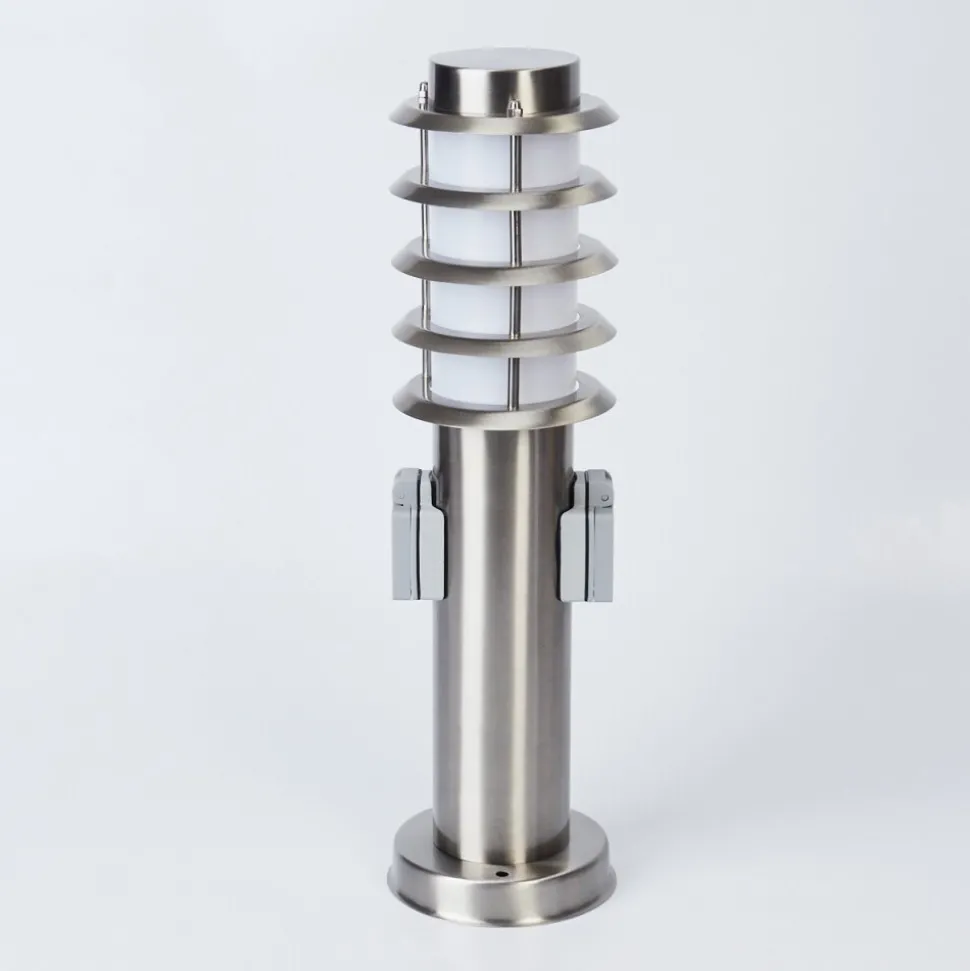 Borne Lumineuse Tunes Nickel Mat, 1 Lumiere