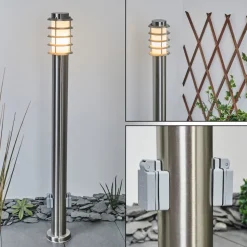 Borne Lumineuse Tunes Nickel Mat, 1 Lumiere