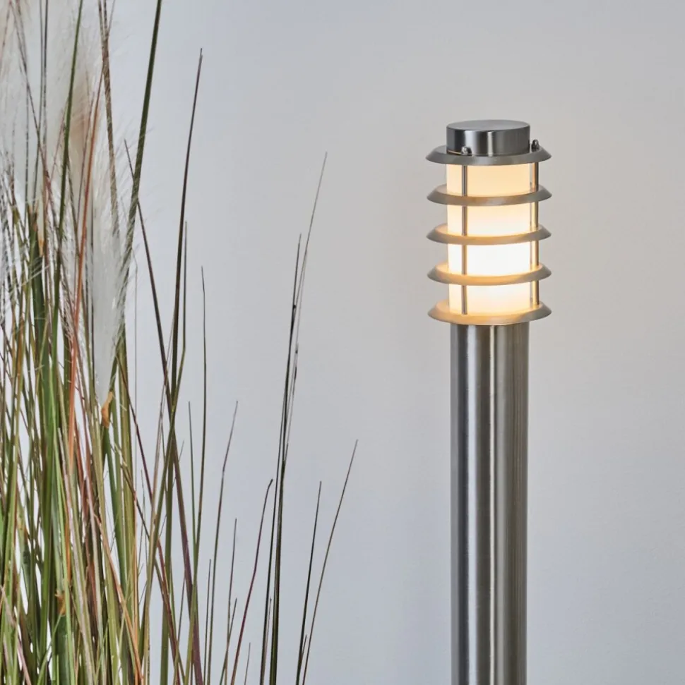 Borne Lumineuse Tunes Nickel Mat, 1 Lumiere