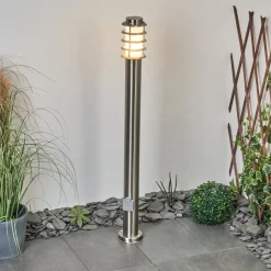 Borne Lumineuse Tunes Nickel Mat, 1 Lumiere