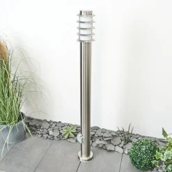 Borne Lumineuse Tunes Nickel Mat, 1 Lumiere