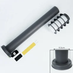 Borne Lumineuse Tunes Nickel Mat, 1 Lumiere