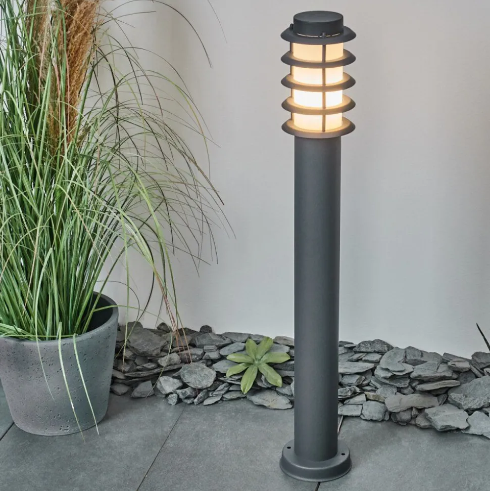 Borne Lumineuse Tunes Nickel Mat, 1 Lumiere