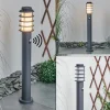 Borne Lumineuse Tunes Nickel Mat, 1 Lumiere, Detecteur De Mouvement