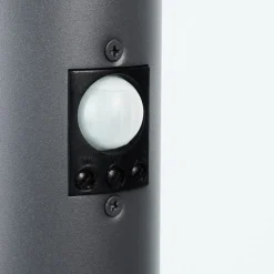 Borne Lumineuse Tunes Nickel Mat, 1 Lumiere, Detecteur De Mouvement