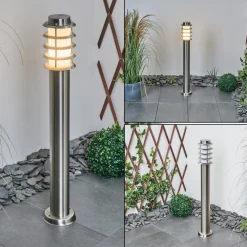 Borne Lumineuse Tunes Nickel Mat, 1 Lumiere