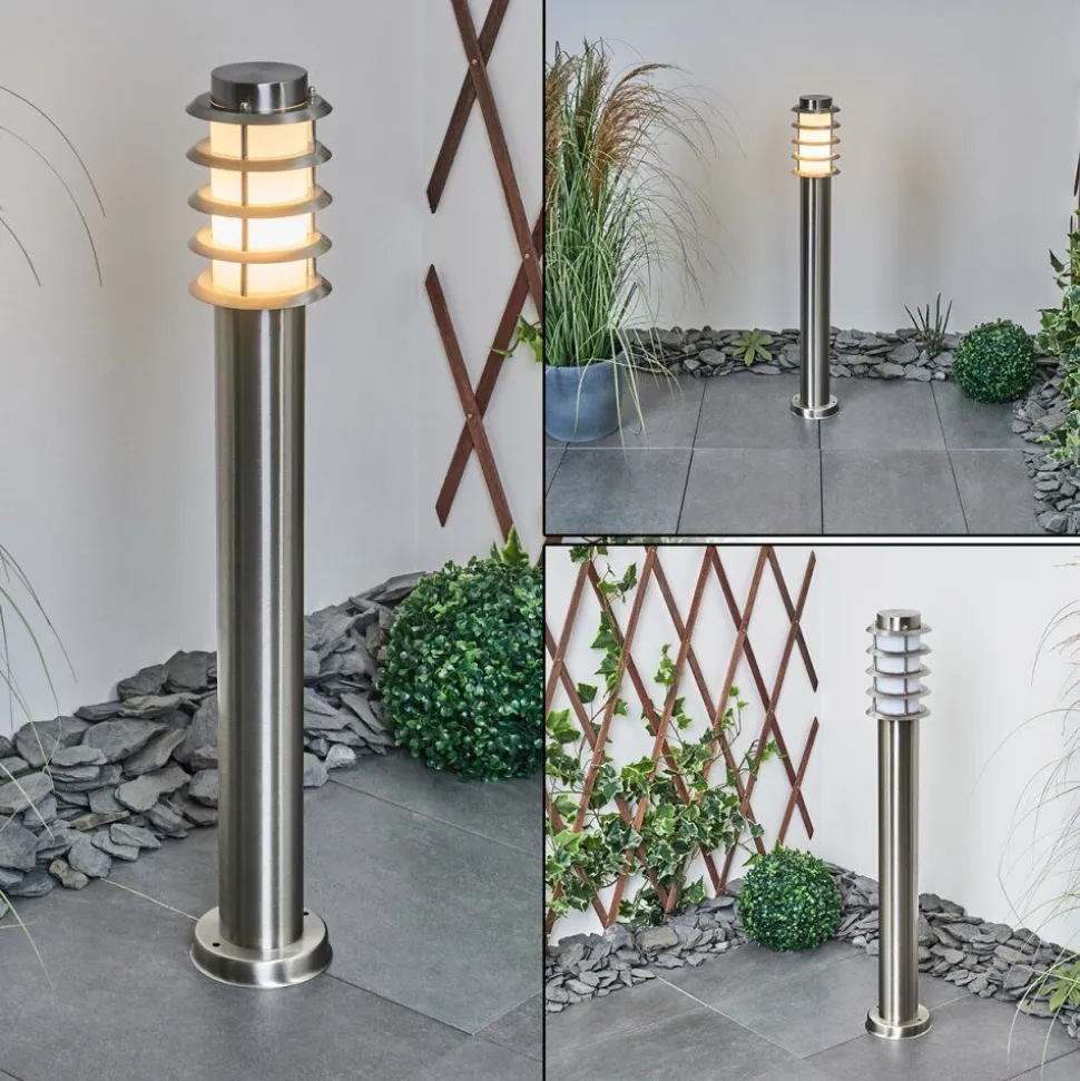 Borne Lumineuse Tunes Nickel Mat, 1 Lumiere