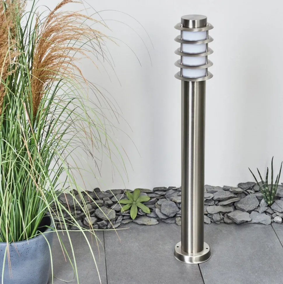 Borne Lumineuse Tunes Nickel Mat, 1 Lumiere
