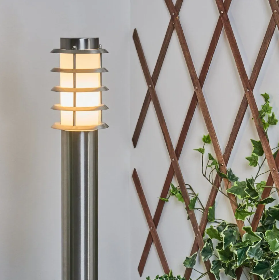 Borne Lumineuse Tunes Nickel Mat, 1 Lumiere