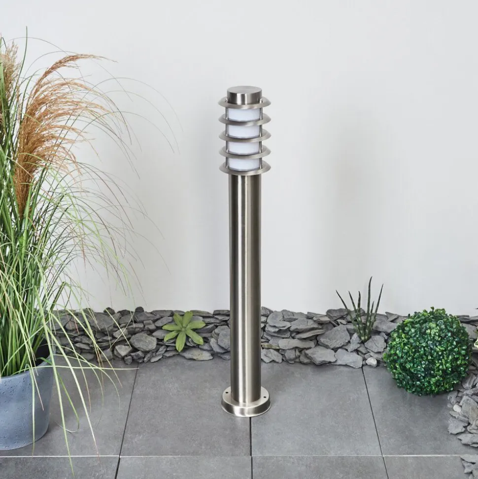 Borne Lumineuse Tunes Nickel Mat, 1 Lumiere