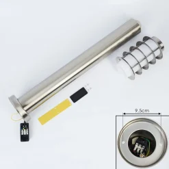 Borne Lumineuse Tunes Nickel Mat, 1 Lumiere