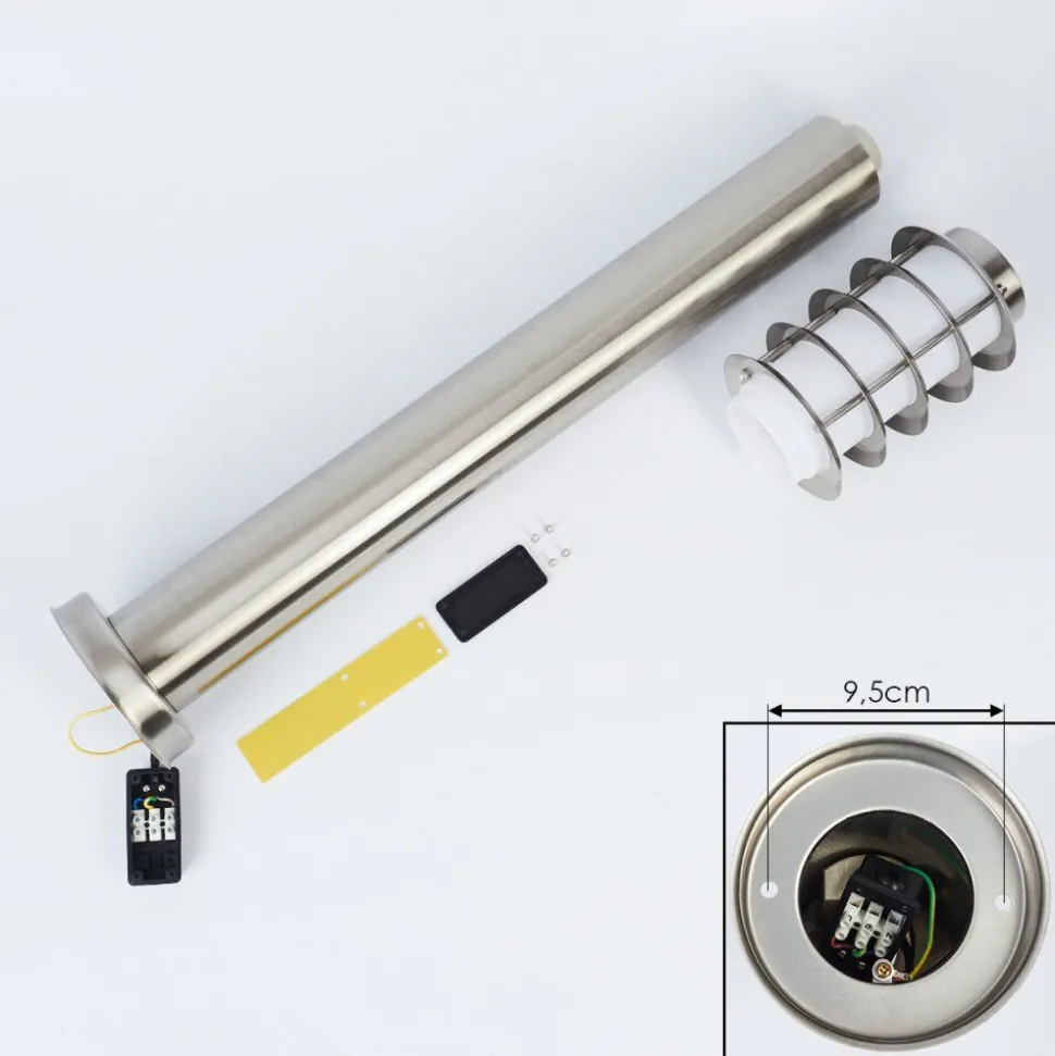 Borne Lumineuse Tunes Nickel Mat, 1 Lumiere