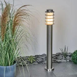 Borne Lumineuse Tunes Nickel Mat, 1 Lumiere
