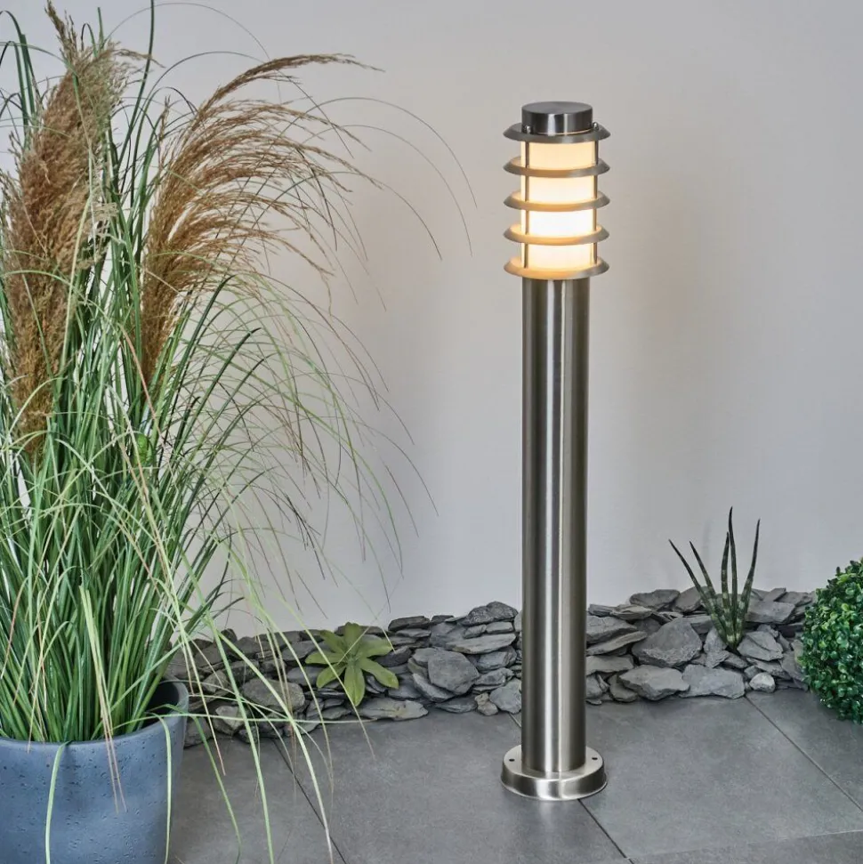 Borne Lumineuse Tunes Nickel Mat, 1 Lumiere