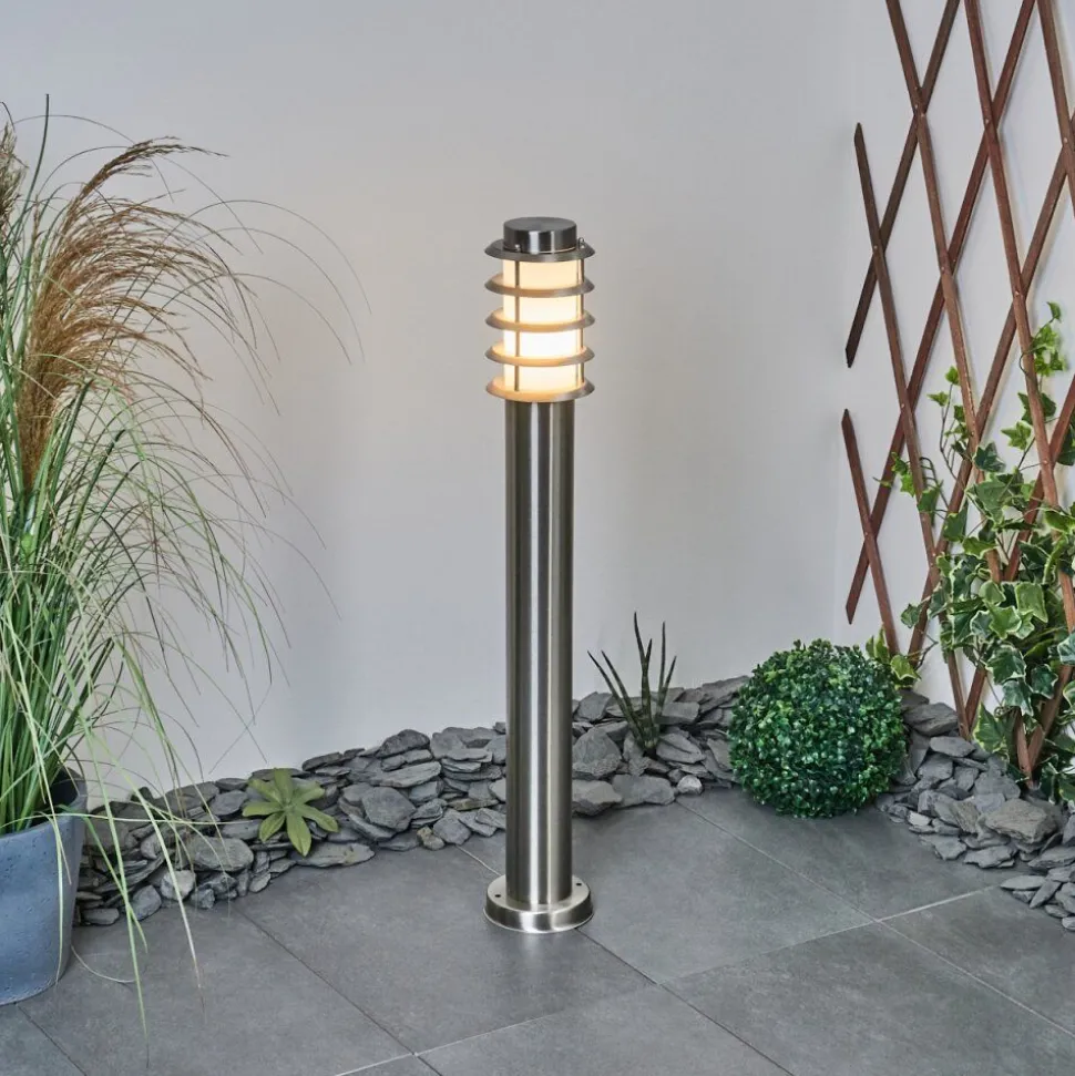 Borne Lumineuse Tunes Nickel Mat, 1 Lumiere