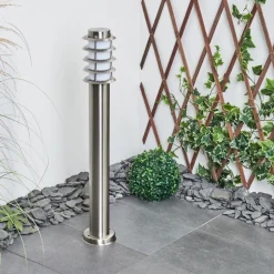 Borne Lumineuse Tunes Nickel Mat, 1 Lumiere