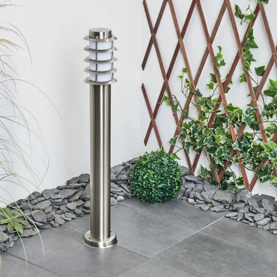 Borne Lumineuse Tunes Nickel Mat, 1 Lumiere