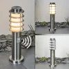 Borne Lumineuse Tunes Nickel Mat, 1 Lumiere, Detecteur De Mouvement